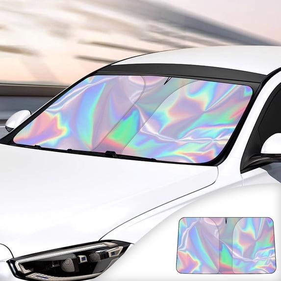 Coorders Sun Shade For Car Window Front Windshield,53X26/57X32Inch Car Sunshade Front Thickened Sun Block Summer Sunscreen Heat Insulation Car Cool Car Sunshade Curtains