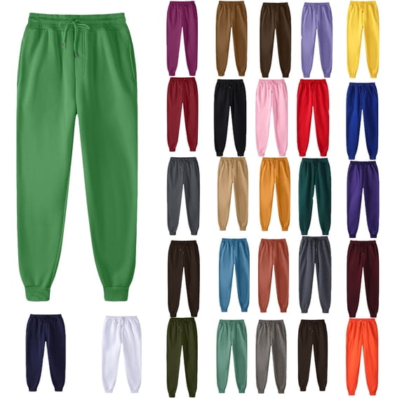 Coorders Women's Drawstring Fleece Joggers with Pockets,Athletic High Waisted Jogger Sweatpants for Womens ,Women's Size Khaki,Size S