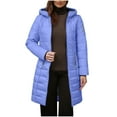 thumbnail image 1 of Coorders Women's Heavyweight Winter Jackets with Hooded, Womens Oversized Fleece Lined Winter Parka, Outwear Puffer Jacket Coat ,Women's Plus Sky Blue,Size XXXXL, 1 of 9
