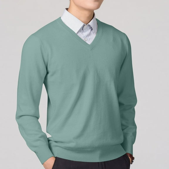 Coorders hanes Men's Adult Crewneck Sweater, Mens Pullover Sweater Soft Lightweight Casual Classic Crewneck Knitwear Sweaters Army Green,M