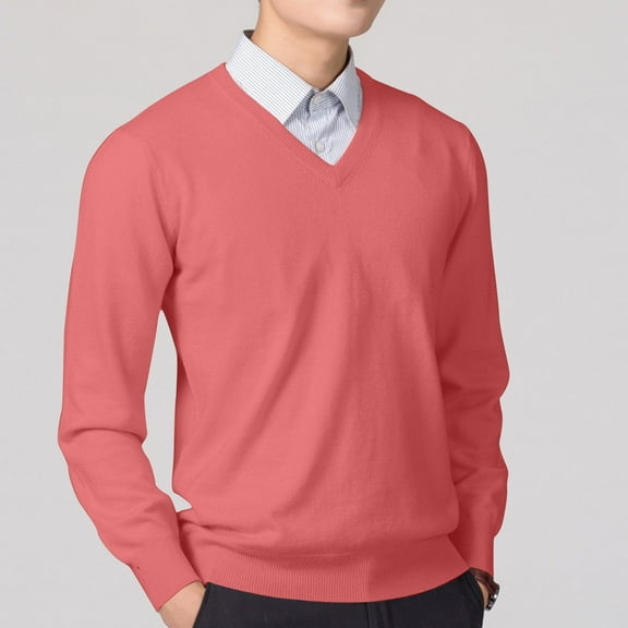 Coorders hanes Men's Crewneck Sweater, Mens Pullover Sweater Soft Lightweight Casual Classic Crewneck Knitwear Sweaters Wine,XXXL