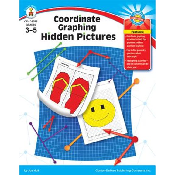 Pre-Owned Coordinate Graphing Hidden Pictures, Grades 3 - 5 (Paperback) 1604181354 9781604181357