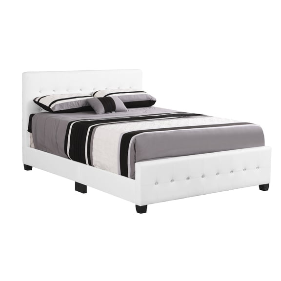 Coordinate Styles - White Queen Bed with Elegant Transitional Design