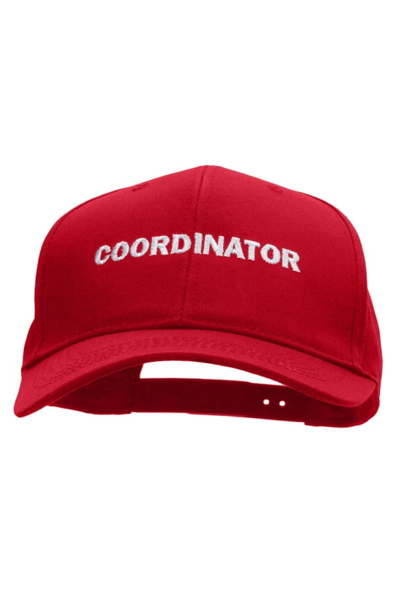 Coordinator Solid Cotton Twill Low Profile Snap Cap - Red OSFM