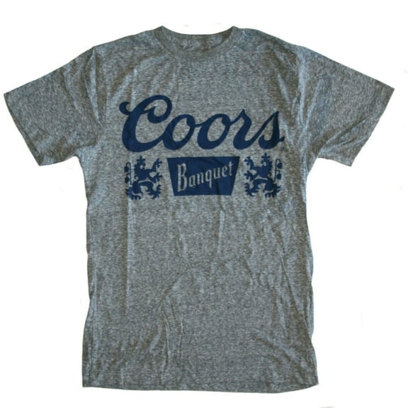 Coors Banquet Beer Blue Logo Men's T-Shirt (Small)