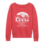 Coors Banquet - Born In The Rockies - Womens French Terry Long Sleeve Pullover