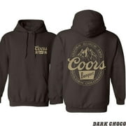 HOODIE HUB STORE Coors Banquet - Classic and Rugged Design Featuring Retro Coors Logo with Mountain Graphics. Comfortable Black Unisex Comfort Hoodie, Color: Ash Grey, Size: S