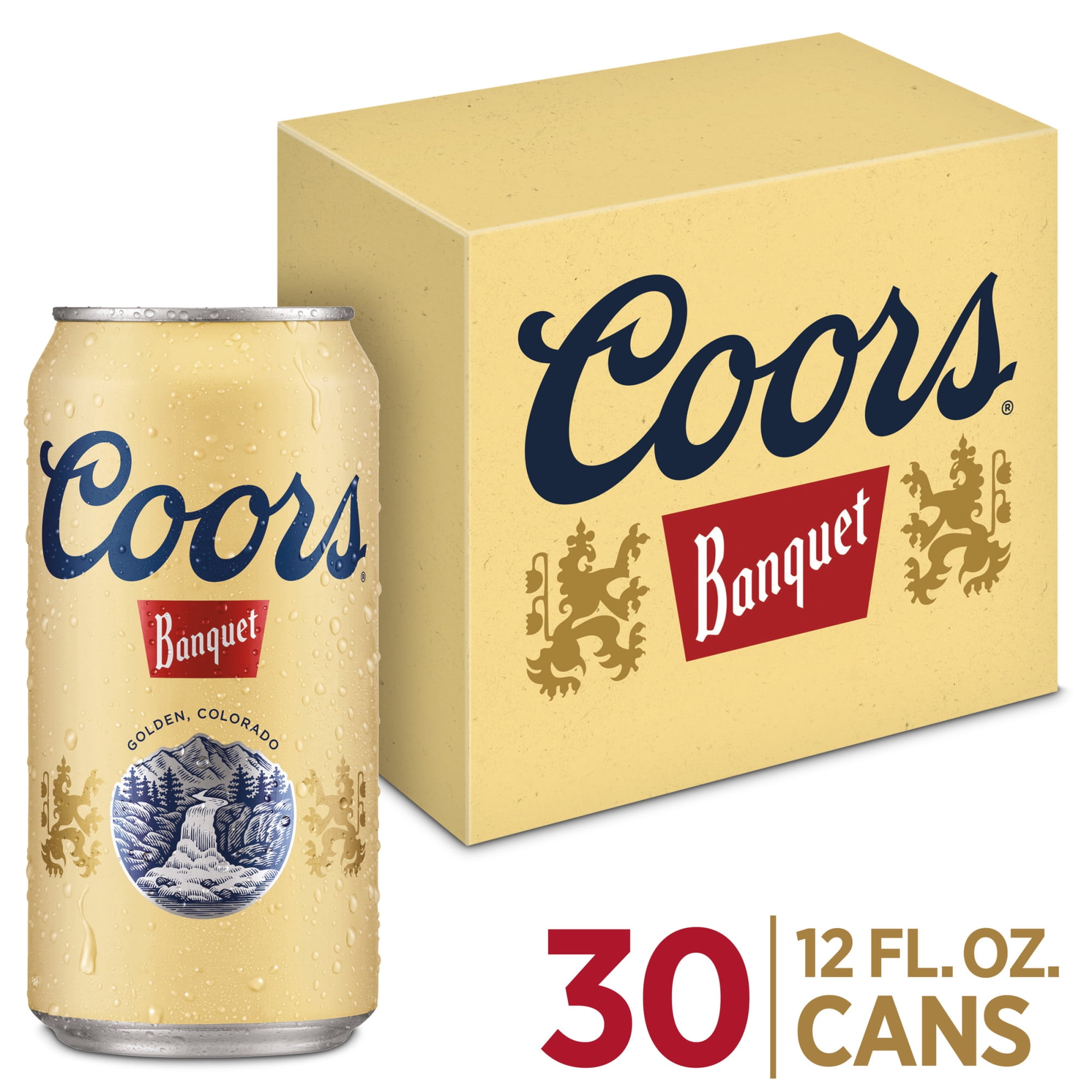 Coors Banquet Lager Beer, 30 Pack, 12 fl oz Cans, 5 ABV