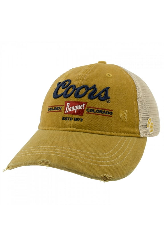 Banquet Logo Patch Distressed Tea-Stained Adjustable Hat