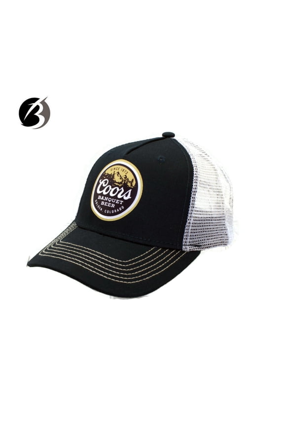 Coors Banquet Mesh Back Trucker Style Navy Hat Cap