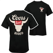 Coors Banquet Rodeo Horns Logo Front and Back Print T-Shirt-Large