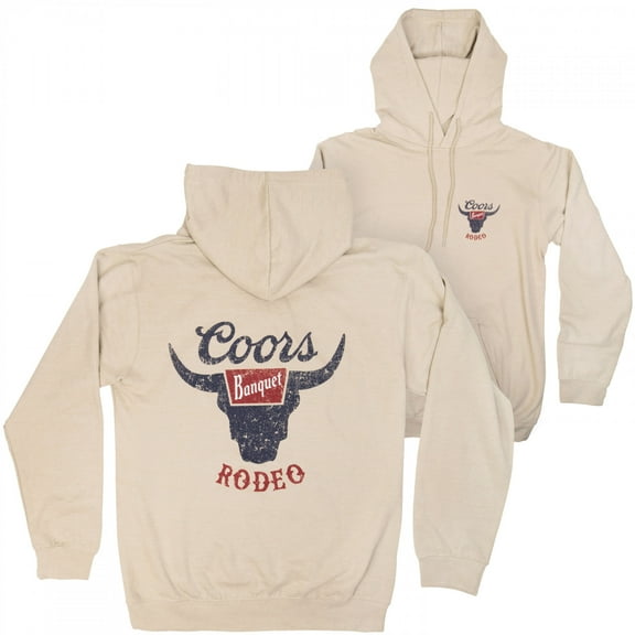 Coors Banquet Rodeo Logo Sand Pull-Over Hoodie-Large