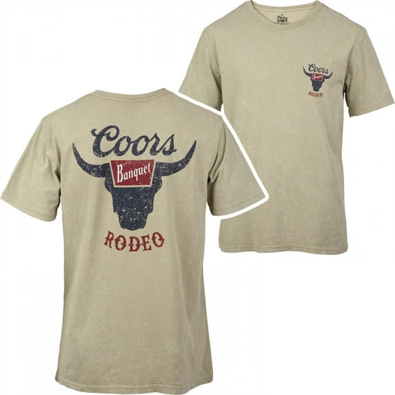 Coors Banquet Rodeo Mineral Wash Natural Beige T-Shirt-2XLarge