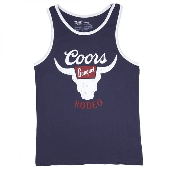 Coors Banquet Rodeo Navy Colorway Ringer Tank Top-Large