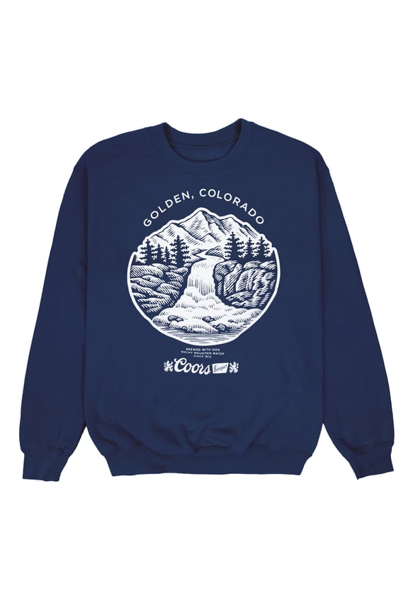 Banquet Waterfall Golden Colorado Crewneck Sweatshirt-2XLarge