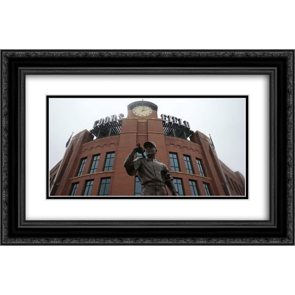 Coors Field 2x Matted 24x16 Black Ornate Framed Art Print from the Stadium Series