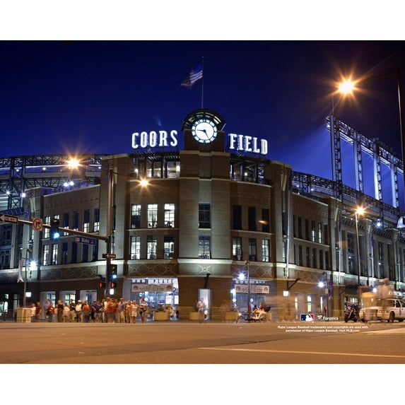 Colorado Rockies Unsigned Coors Field Across the Street Stadium Photograph