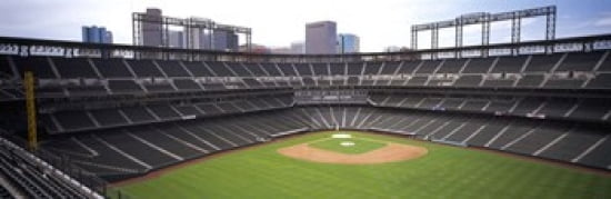 Coors Field Denver CO Canvas Art - Panoramic Images (36 x 12)