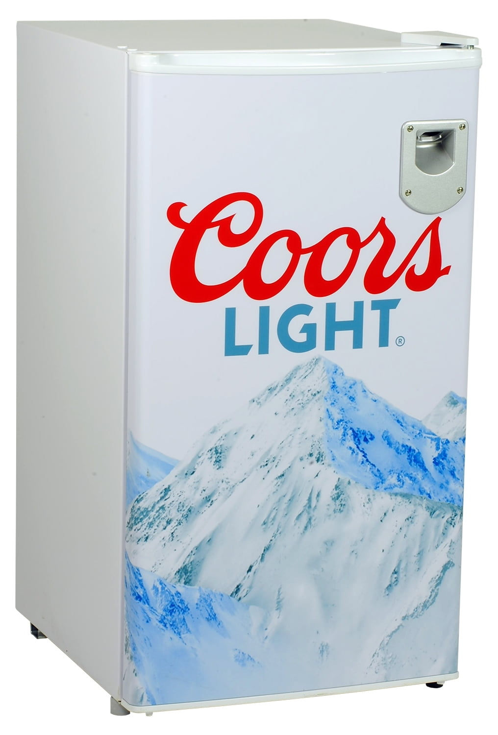 Coors Light 3.2 cu ft (90L) Compact Fridge with Bottle Opener, 95 Quart Capacity, Portable for Snacks, Beverages, Beer, Dorm, Office, or RV