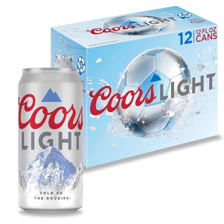 Coors Light American Beer, 12 Pack, 12 fl oz Aluminum Cans, 4.2% ABV
