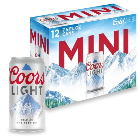 Coors Light American Beer, 12 Pack, 7.5 fl oz Aluminum Cans, 4.2% ABV