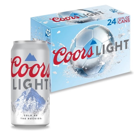 Coors Light American Beer, 24 Pack, 12 fl oz Aluminum Cans, 4.2% ABV