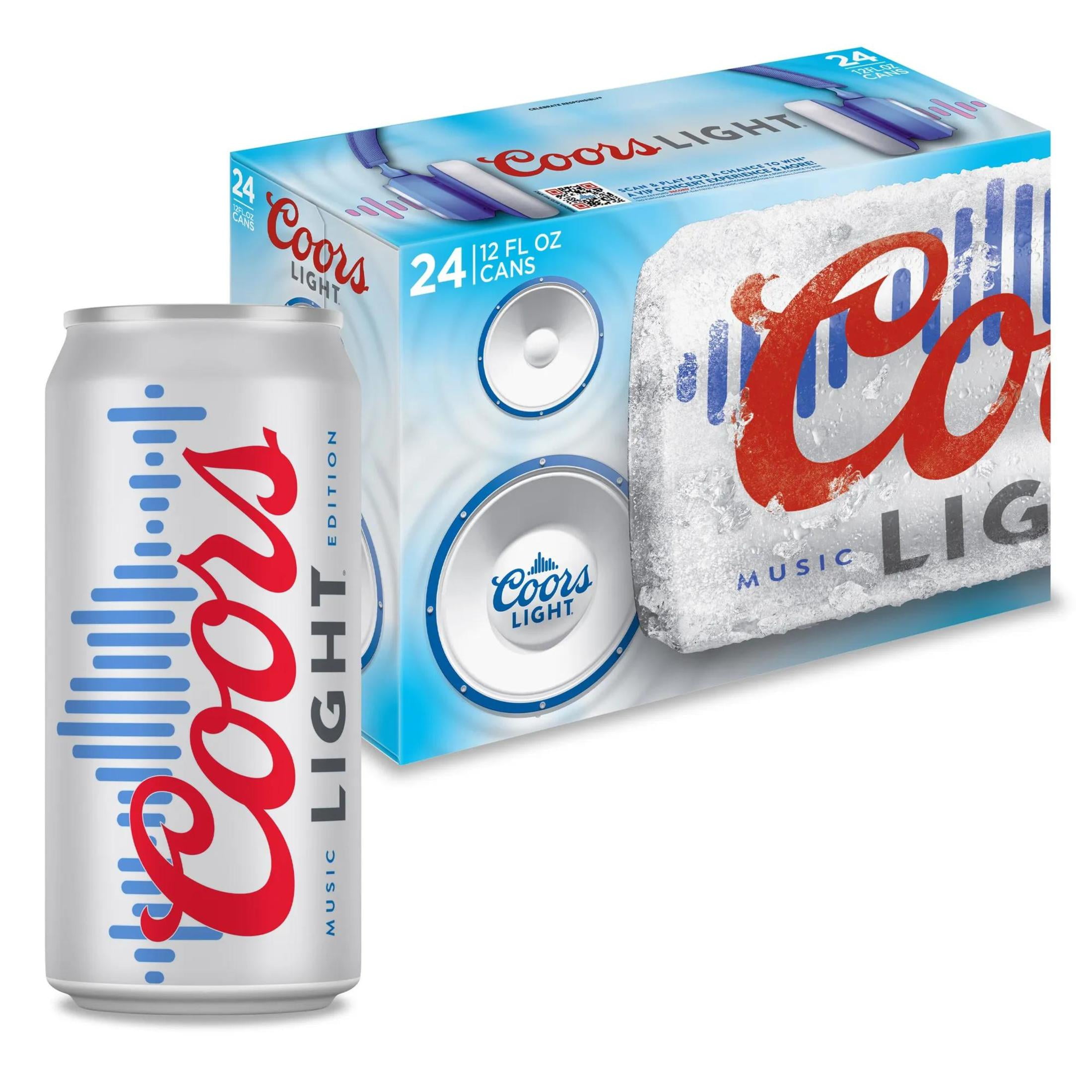 Coors Light American Light Lager Beer, 24 Pack, 12 fl oz Aluminum Cans, 4.2% ABV