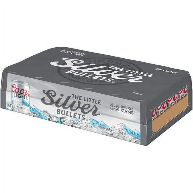 Coors Light Beer, 24 Pack, 8 fl oz Aluminum Cans, 4.2% ABV