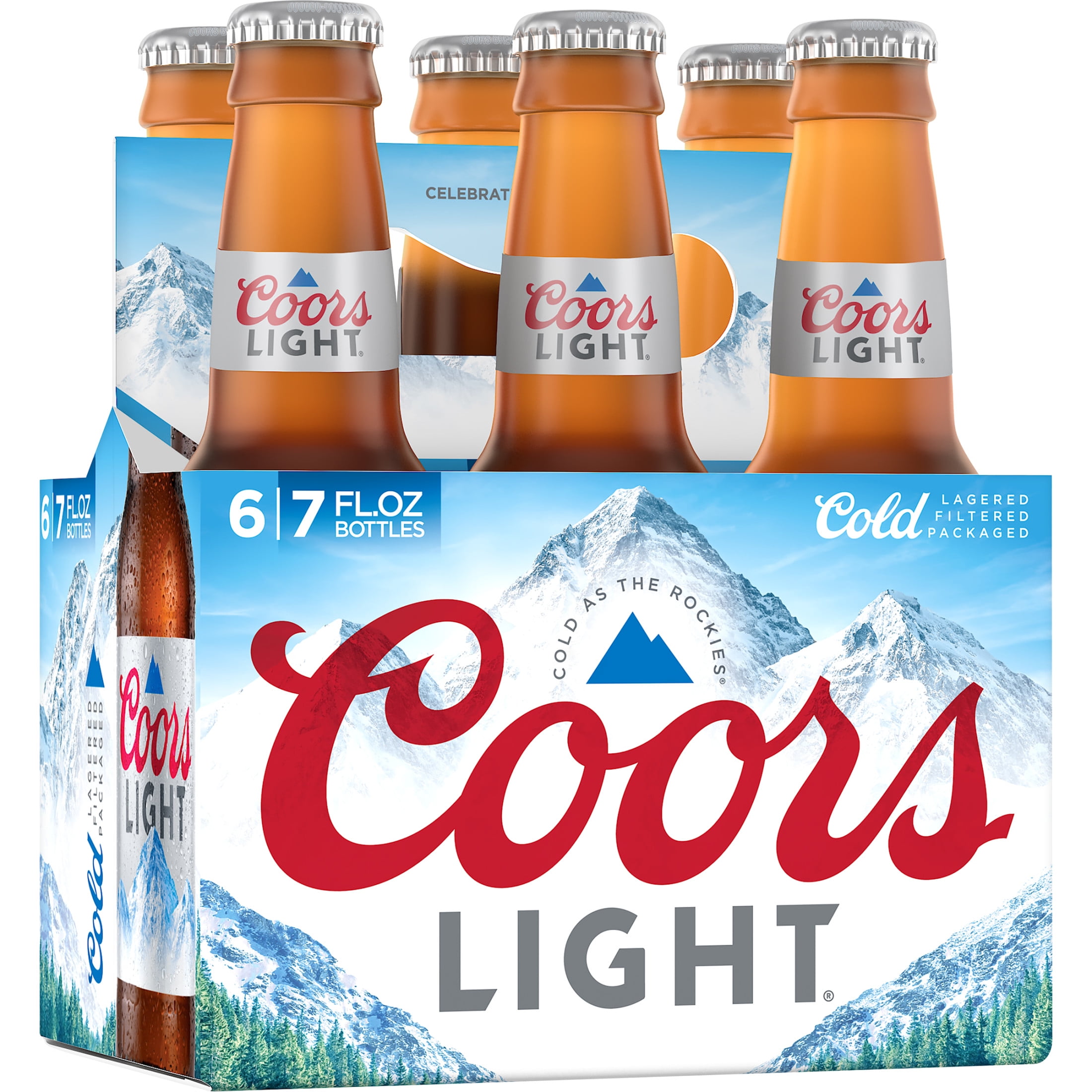 Coors Light American Beer, 6 Pack, 7 fl oz Glass Bottles, 4.2% ABV