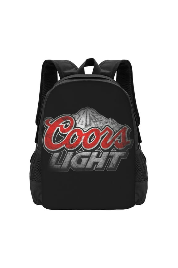 Coors Light Beer Backpack Fashion Travel Backpack Laptop Backpack 16 Inch Simple And Large Capacity