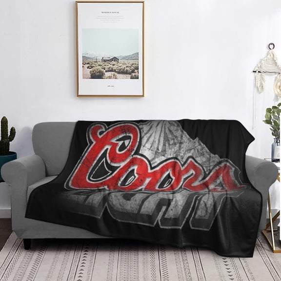 Coors Light Beer Flannel Blanket Funny Ultra-Soft Micro Warm Throw Blanket Fleece Blanket Interesting Gift 60"X50"