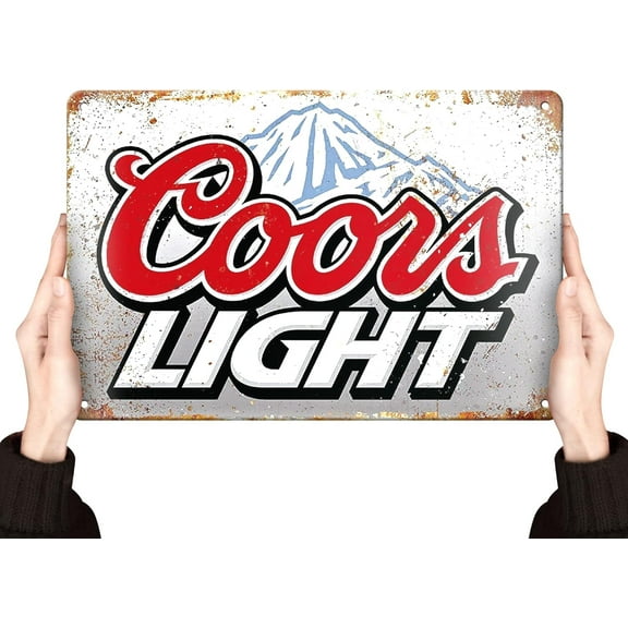 Coors Light Beer Signs Man Cave Decor | Bar Vintage Metal Tin Signs | Garage Retro Home decor | Wall Poster Funny Cool Things Stuff For House Shop Room Coffee 8 * 12 Inch