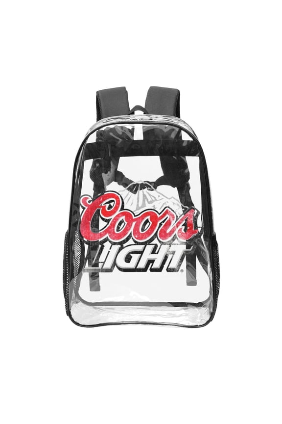 Coors Light Beer Transparent Backpack Fashion Travel Backpack Laptop Backpack 16 Inch