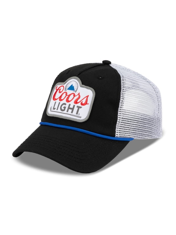 Light Beer Men's Trucker Hat Golf Embroidered Patch Snapback Cap (Black)