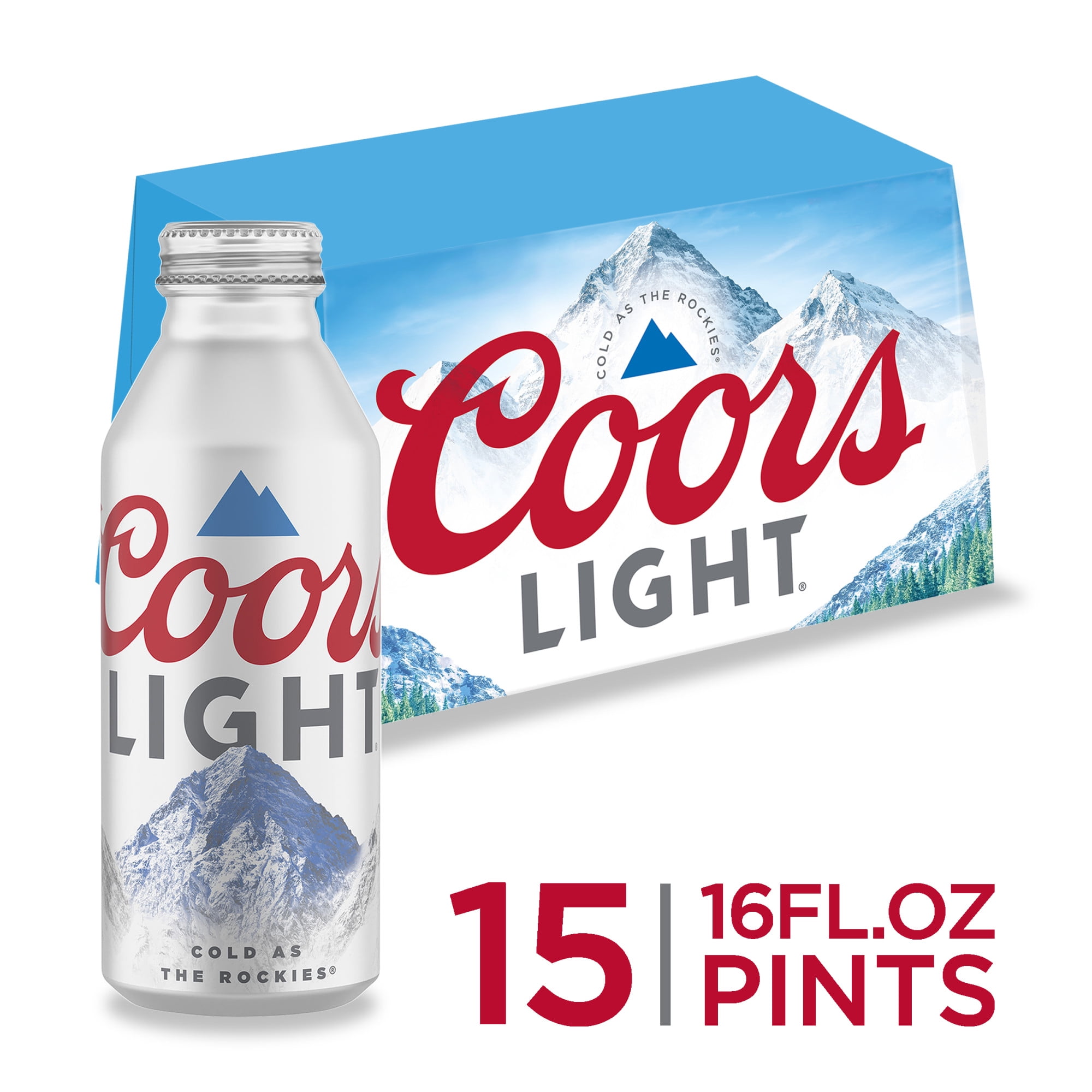 Coors Light Lager Beer 15 Pack 16 Fl