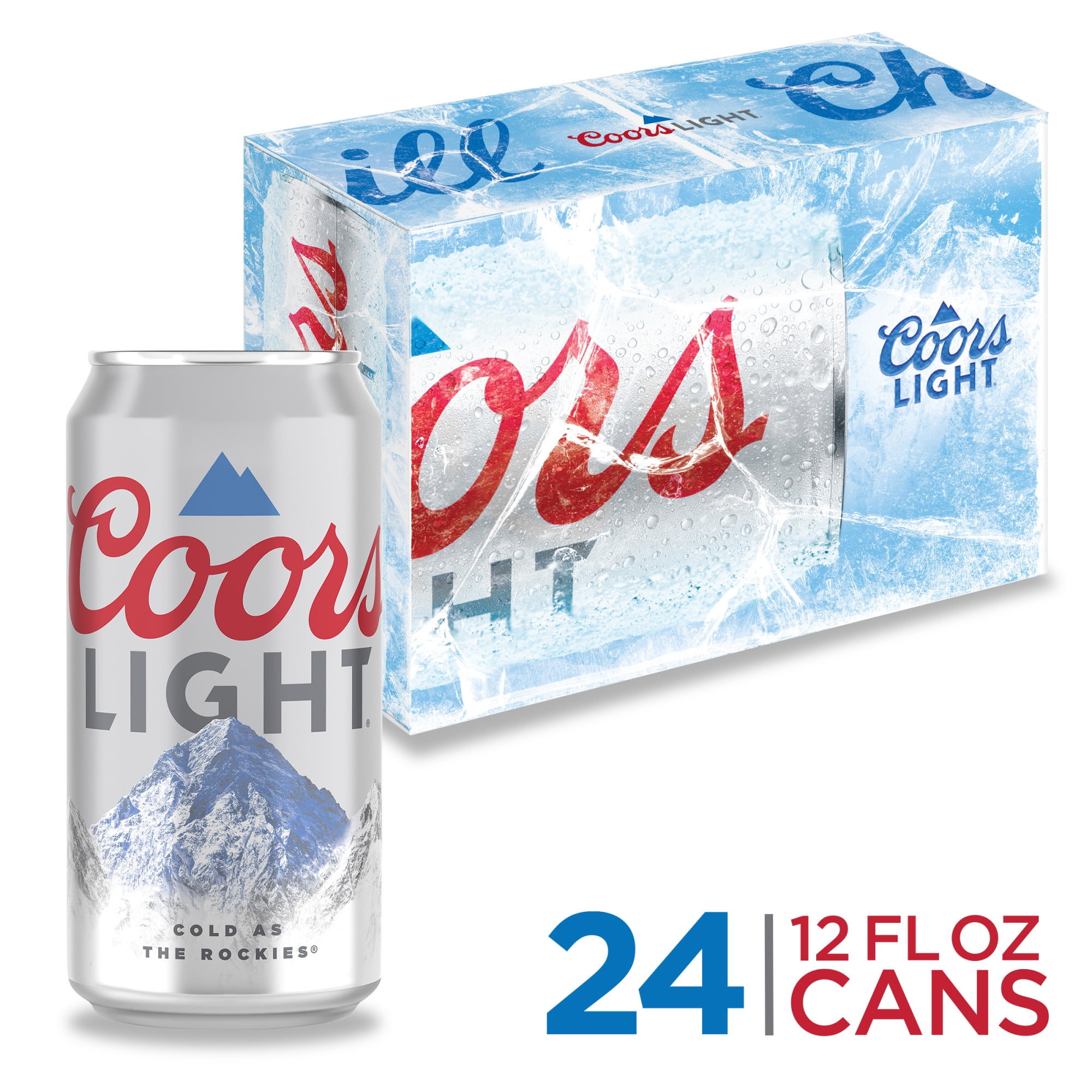 Coors Light Lager Beer, 24 Pack, 12 fl oz Cans, 4.2% ABV - Walmart.com