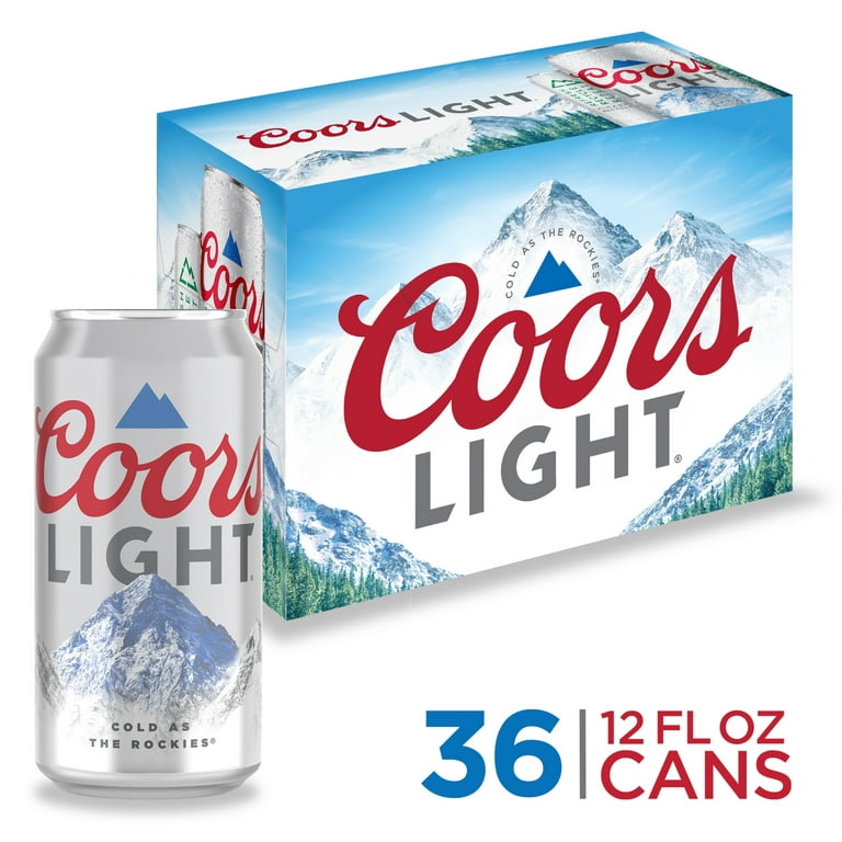 Coors Light Lager Beer 36 Pack 12 Fl