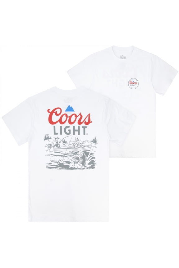 Light Lake Fishing Front Back T-Shirt-Large