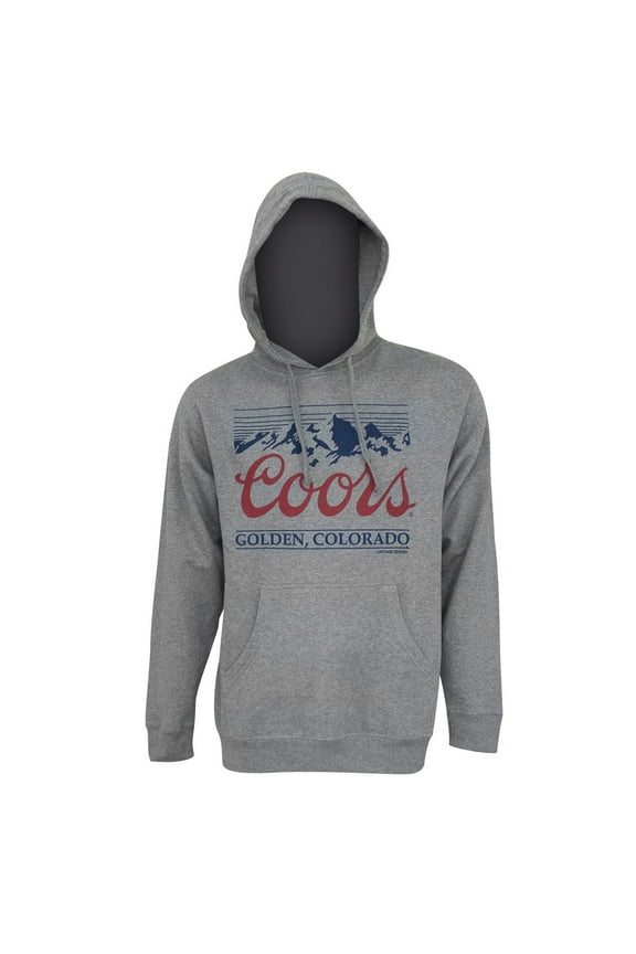Men's Grey Golden Colorado Hoodie-Medium