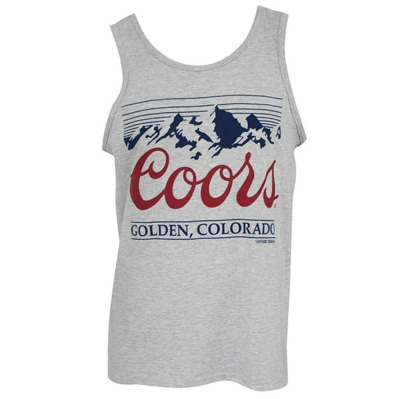 Coors Men's Grey Golden Colorado Tank Top-Large