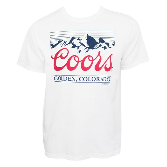 Coors Men's White Golden Colorado T-Shirt-Medium
