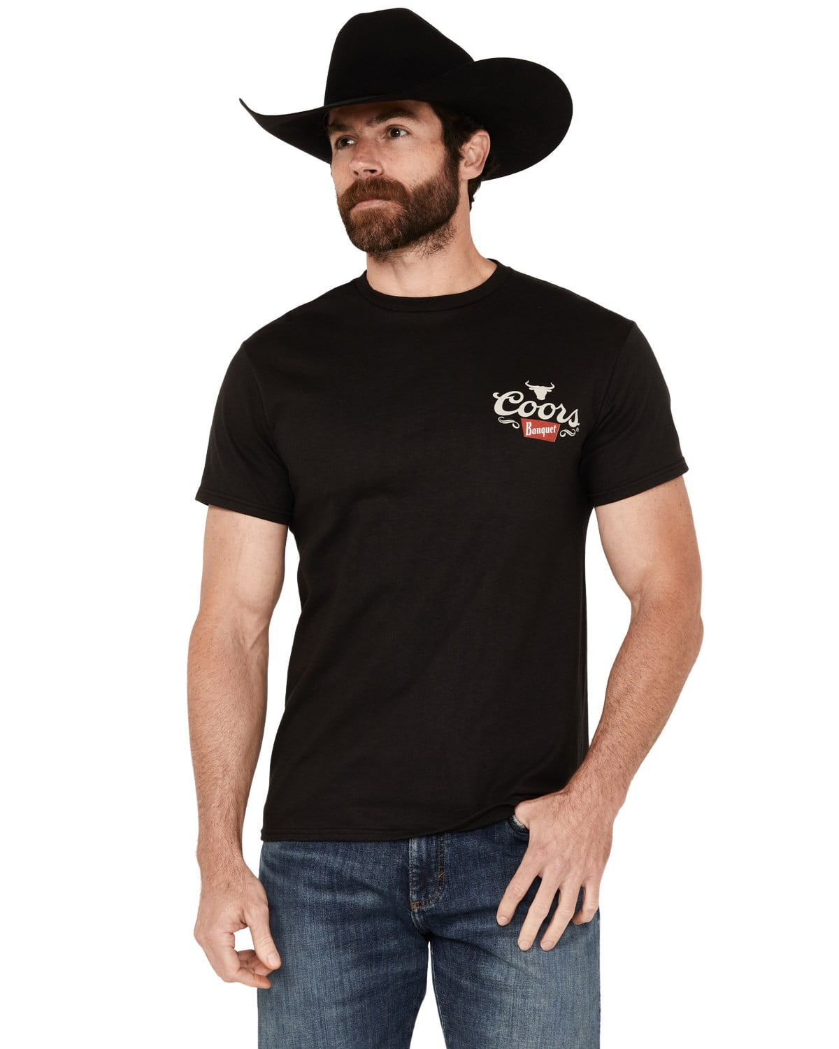 Coors Men's Banquet Logo Short Sleeve Graphic T-Shirt Brown