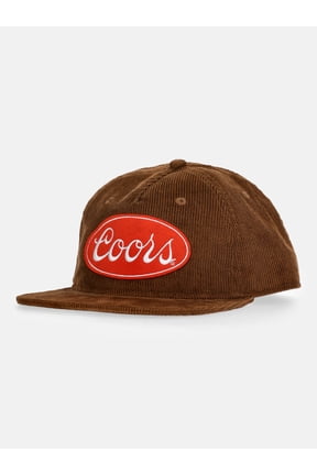 Men's Oval Logo Cotton Snapback Hat, Brown