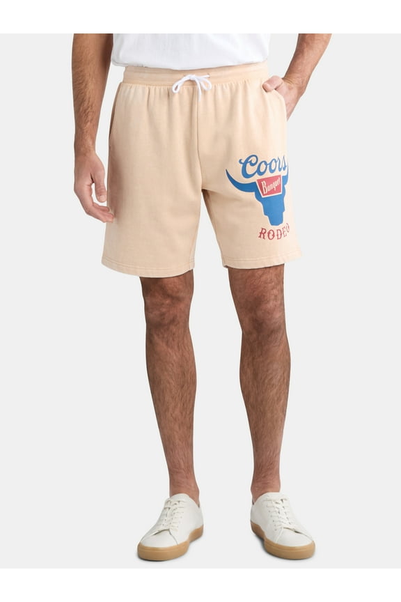 Coors, Men's & Big Men's Rodeo SM Front Graphic Jogger Shorts, Sizes S-3X
