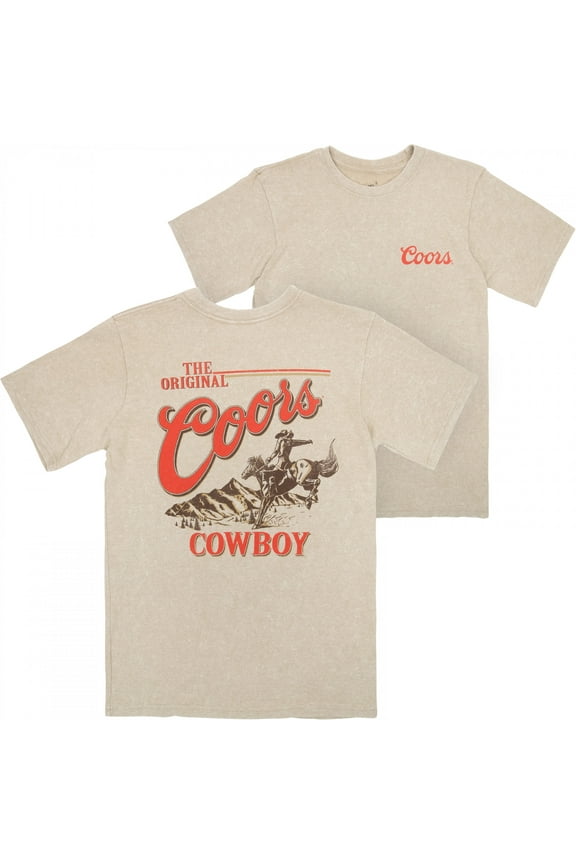 The Original Cowboy Mineral Wash Front and Back Print T-Shirt-2XLarge