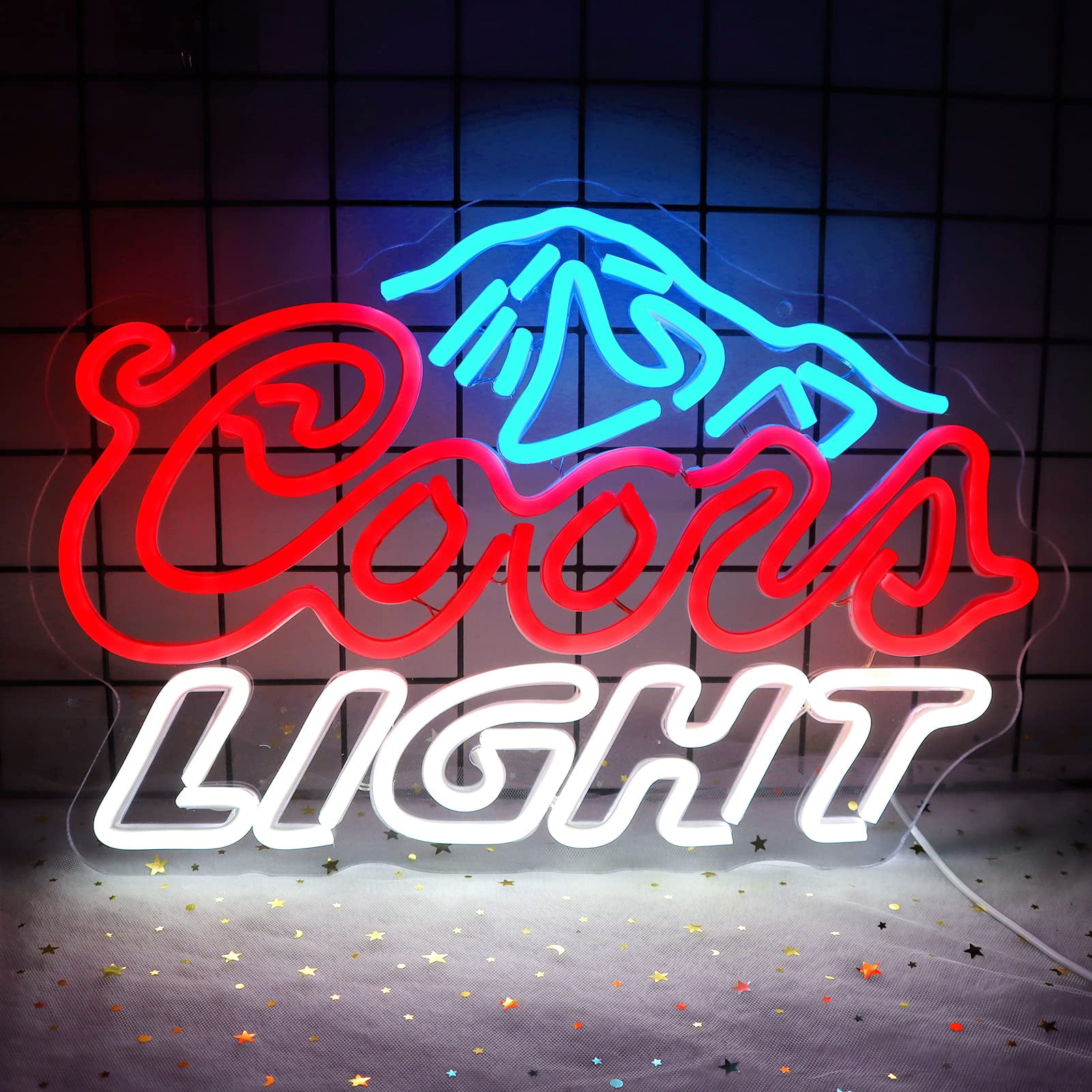 Coors lights Neon Signs，Led Business Signs for Man Cave Bar Pub