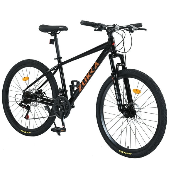 Coowa 26 Inch Mountain Bike, 24-Speed Steel Frame Bicycle with Suspension Fork, KENDA 26x1.95 Tires, Dual Disc Brakes, Men and Women Trail Bike, 85% Pre-Assembled for Outdoor Riding