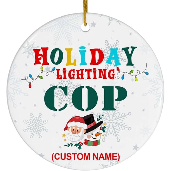 Cop Christmas Ornaments 2025 for Women Friendship, Appreciation Gifts for Coworkers - Christmas Decorations Ceramic Ornaments gRZl8m (Cop)