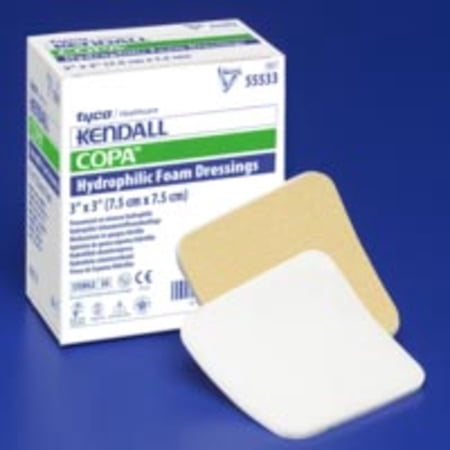Covidien Foam Dressing First Aid Gauze, 4 x 4 Inch, 10 Count