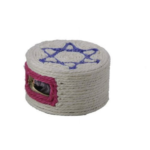 copa judaica scratch box for cats, 3.75 by 6.25-inch diameter, natural